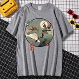 Jurassic Samurai Japan Comics Prints Man T Shirt Pattern Sweat Clothes Pattern Summer New Tops Simplicity O-Neck Mens Tshirts