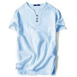 Men T Shirt Summer Men Cotton Tshirts Casual Short Sleeve Chinese Style Vintage V Neck Tees Plus Size Oversize Black White Tops