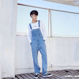 Jeans Men Men's Denim Overalls Men's Overalls Jumpsuit Large size strap Straight pants Blue jeans More sizes 30-44 46