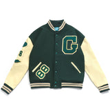 Hip Hop Varsity Jacket Mens Furry Letters Embroidery Color Block College Jackets Womens Harajuku Fashion Baseball Coats Unisex