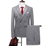 Wiaofellas 2-piece double-breasted suit men's luxury brand men's suit suit high-quality tuxedo men's suit prom stage costume