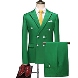 Wiaofellas 2-piece double-breasted suit men's luxury brand men's suit suit high-quality tuxedo men's suit prom stage costume