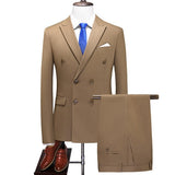 Wiaofellas 2-piece double-breasted suit men's luxury brand men's suit suit high-quality tuxedo men's suit prom stage costume