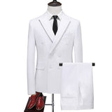 Wiaofellas 2-piece double-breasted suit men's luxury brand men's suit suit high-quality tuxedo men's suit prom stage costume