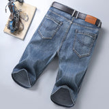 Wiaofellas Summer New Men's Slim Fit Short Jeans Fashion Cotton Stretch Vintage Denim Shorts Grey Blue Short Pants Male Brand Clothes