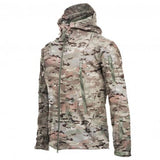 Winter Autumn Men Thick Zipper Windbreaker Camouflage Windproof Hood Jacket Plush Lining Long Sleeve Coat Male Casual Outwear