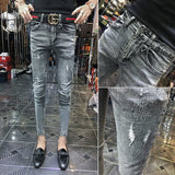 Bridgewater Skinny Jeans Men's Spring New Brand Ankle-Length Pants Tight Pants Casual Men's All-Match Fashion Oversize