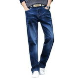 Wiaofellas Autumn Brand Straight Loose Stretch Denim jeans Classic Style Young Men's Plus Size High Quality Casual Jeans