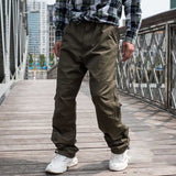 Camouflage Cargo Pants Men Casual Military Army Style Pants Tactical Side Zipper Pocket Cotton Loose Baggy Trousers Plus Size