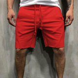 Men Summer Shorts Sports pants Men Plus Size Solid Color Drawstring Shorts Fitness Fifth Pants шорты мужские bermuda masculina