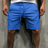 Men Summer Shorts Sports pants Men Plus Size Solid Color Drawstring Shorts Fitness Fifth Pants шорты мужские bermuda masculina