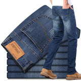 Wiaofellas New Sulee Top Brand Business Jeans Stretch Slim Denim Pants Men's Casual Full Casual  Jeans