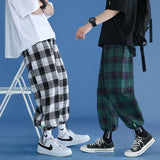 Trendy Plaid Streetwear Pants Men's New Comfortable Pant Summer Loose Comfortable Casual All-match Korean Joggers Trousers