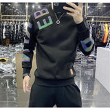 Wiaofellas colorful reflective spring and autumn new handsome vests men's casual fashion letter base shirt