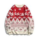 Wiaofellas Men's Sweater Ugly Christmas Sweater Pullover Sweater Jumper Ribbed Knit Cropped Knitted Christmas Pattern Crew Neck Keep Warm Modern Contemporary Christmas Work Clothing Apparel Fall & Winter Blue